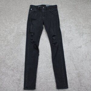 AG Adriano Goldschmied Jeans Womens 27x30 Black Farrah Skinny High Rise Skinny